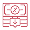 Money and percentage symbol illustration