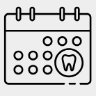 Dental appointment calendar icon