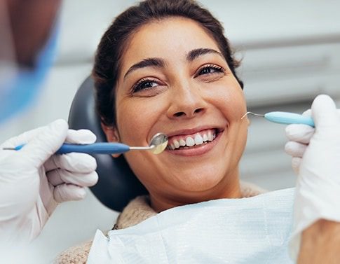 Patient receiving dental examination