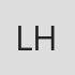 Monogram "LH" in simple font.