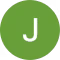 Letter J in green circular background